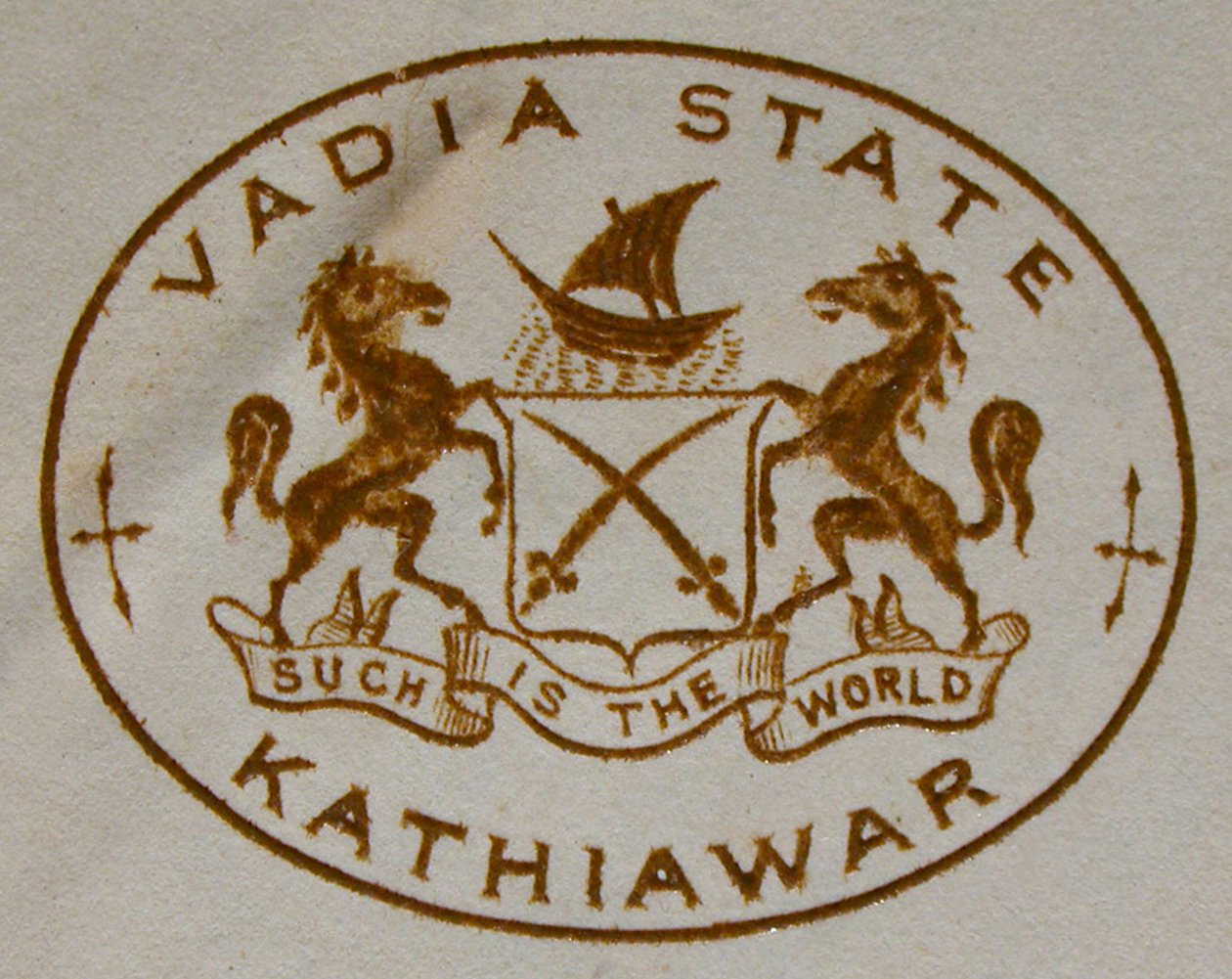 Wappen Anfang des 20. Jahrhunderts; Vadia Saurashtra; Gujarat; Indien von Unbekannter Künstler