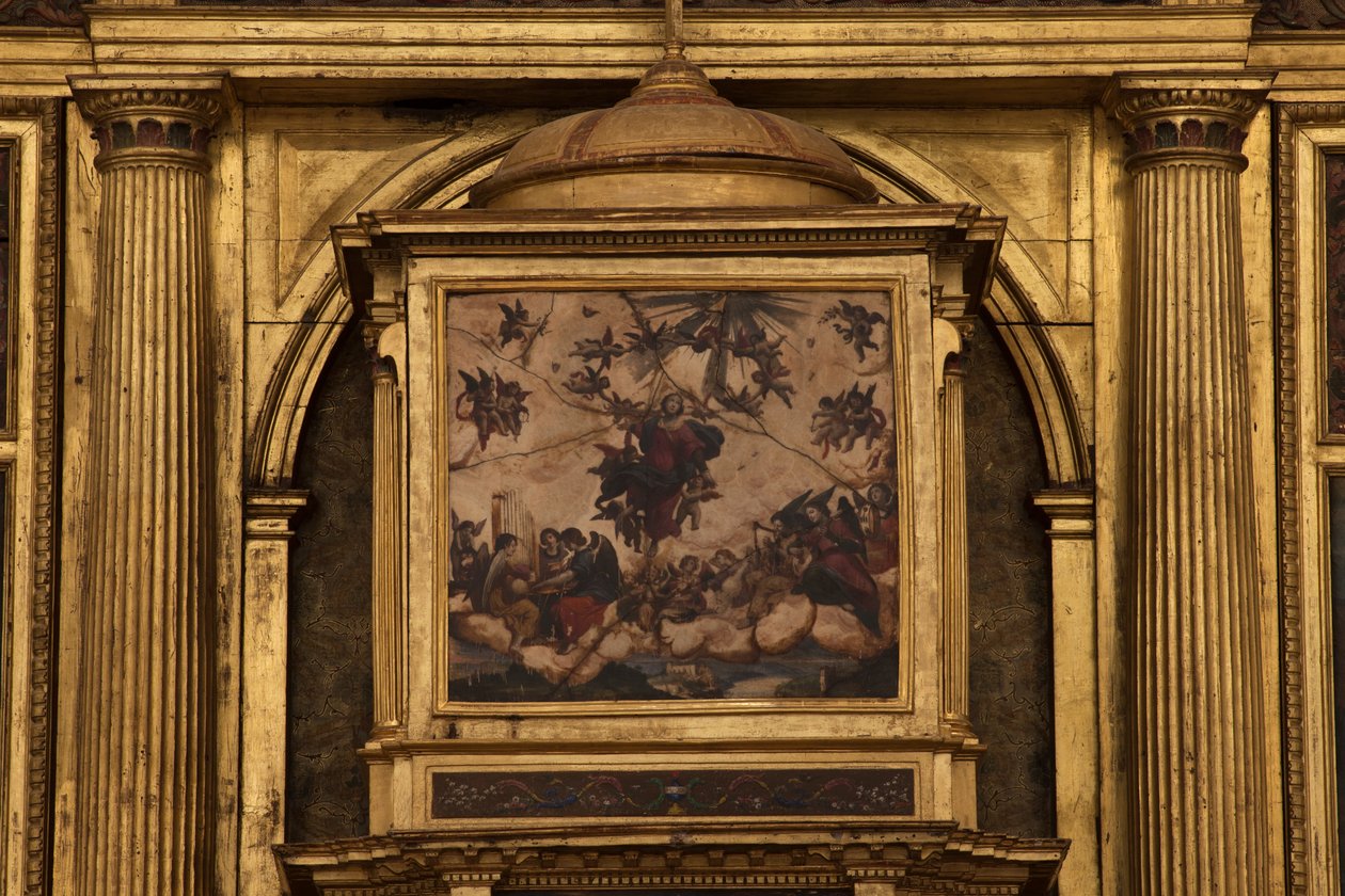 Kollegiatskirche. Innenraum. Der Hochaltar. (Detail) von Unbekannt