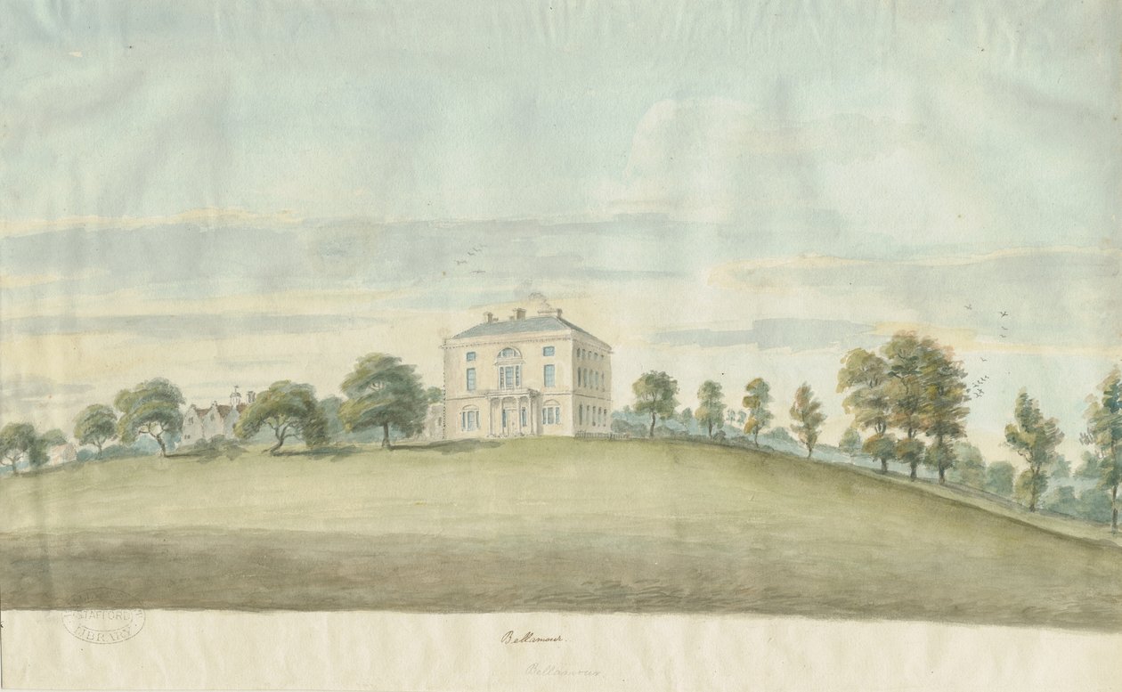 Colton - Bellamore House: Aquarell, um 1800 von Unbekannt