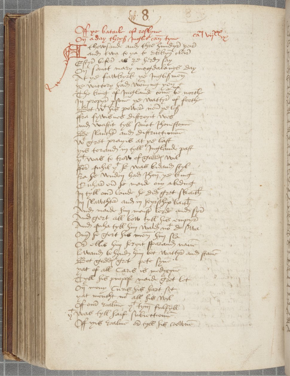 Kopie der Chronik von Andrew of Wyntoun, Fol 325 verso, ca. 1550 von Unbekannt