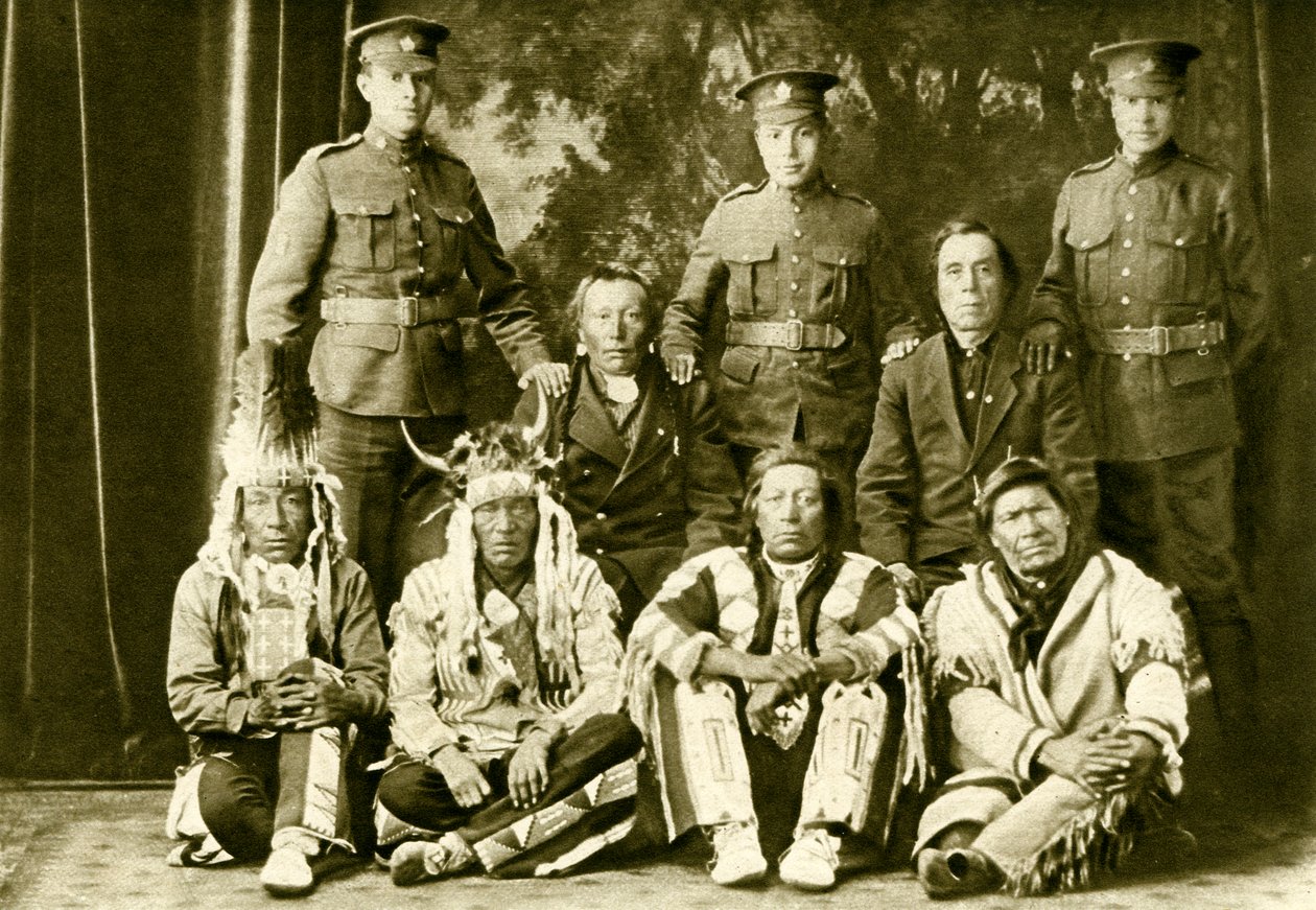 Cree First Nations Kanadier im Ersten Weltkrieg von Unbekannter Künstler