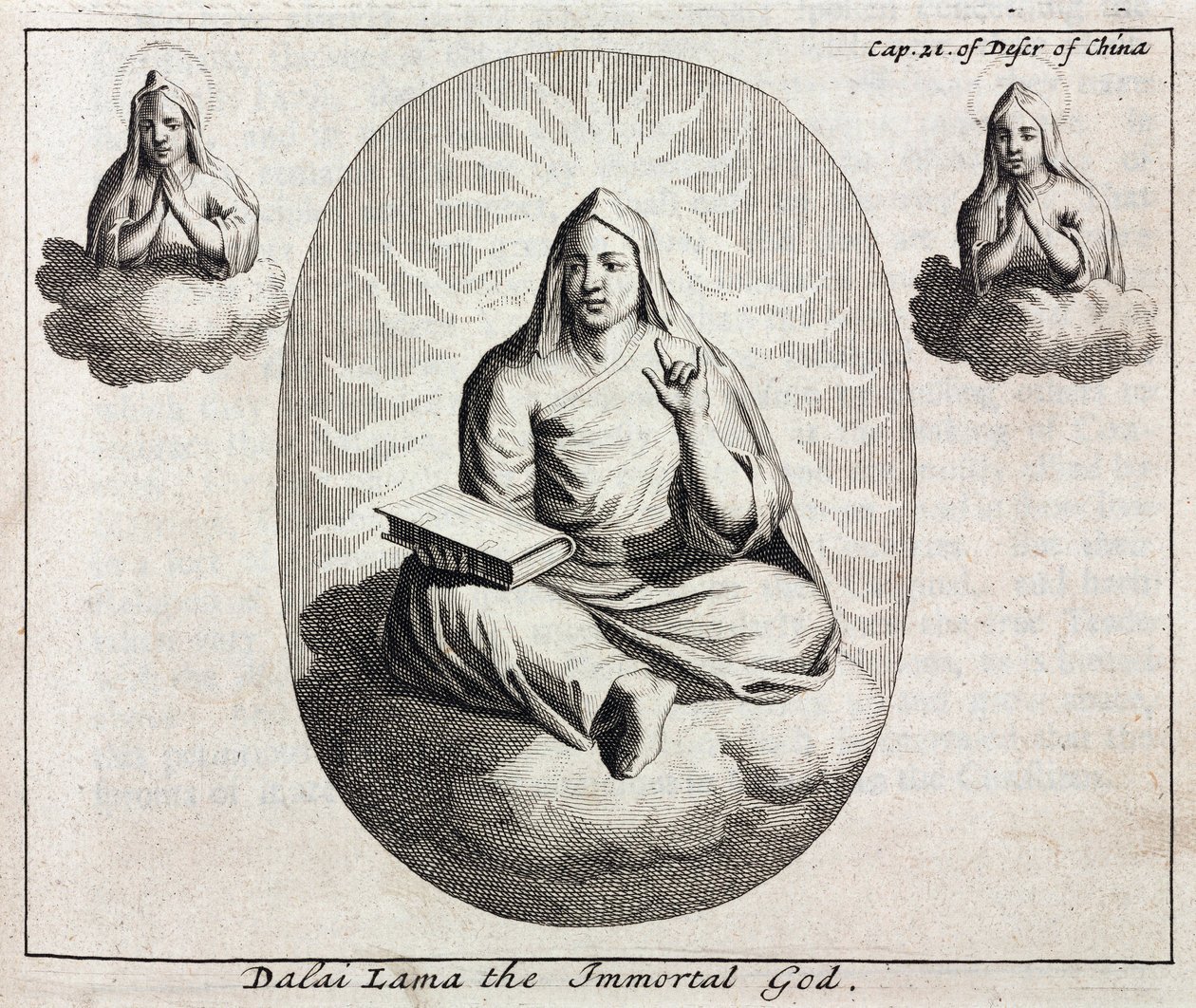 Dalai Lama der unsterbliche Gott, ca. 1700 von Unbekannt