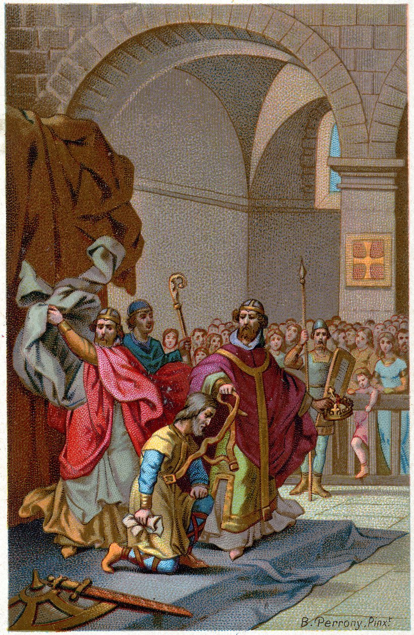 Absetzung des französischen Königs Ludwig I. (833), frühes 20. Jahrhundert von Unbekannter Künstler