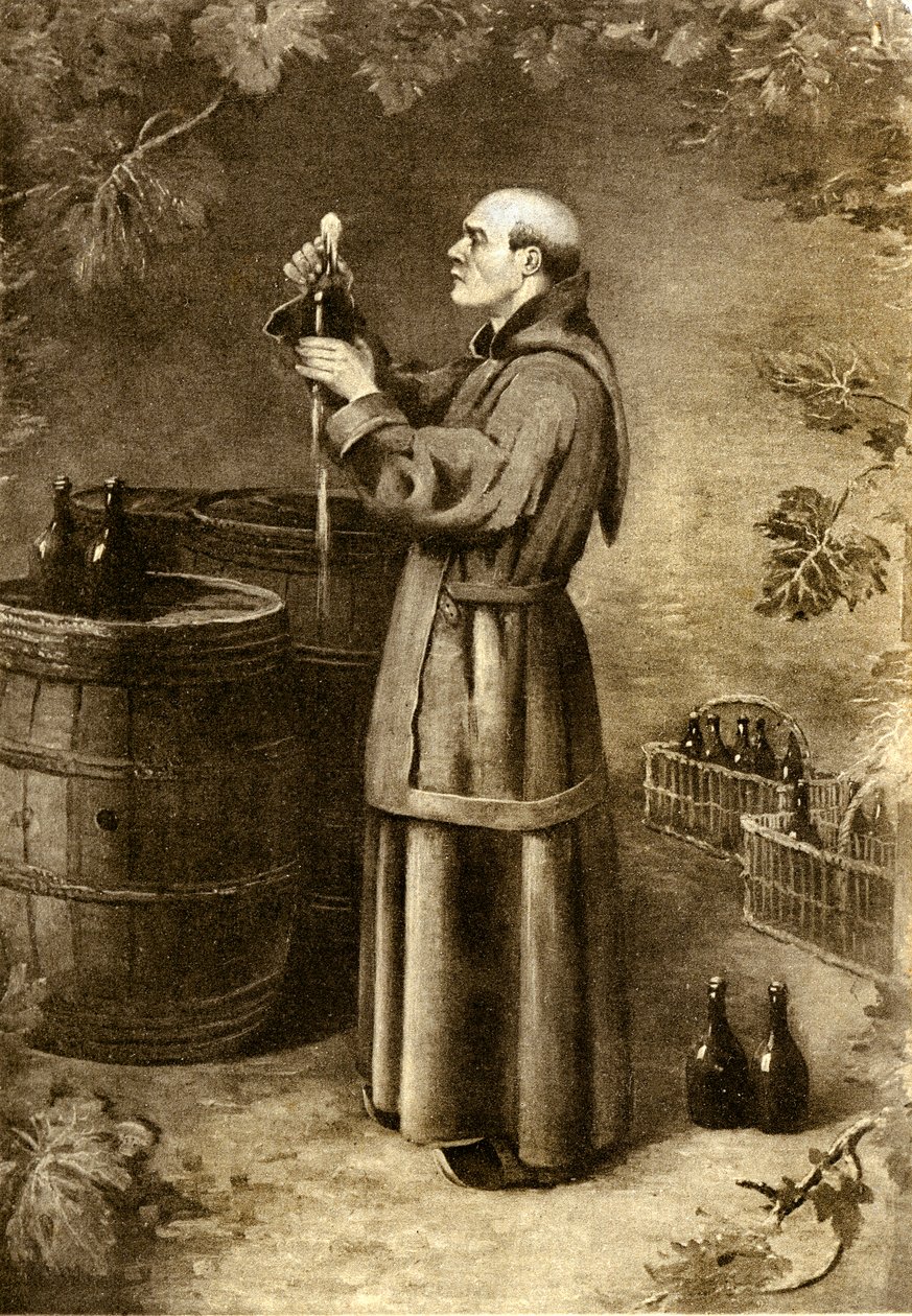 Dom Perignon entdeckt Moos im Jahr 1714 - frühes 20. Jahrhundert von Alec Hunter