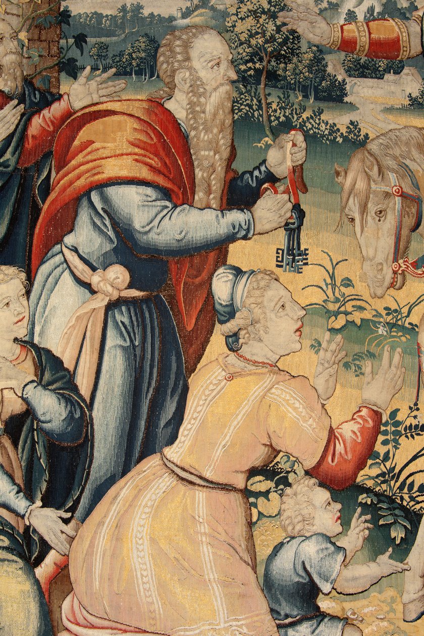Flämischer Wandteppich. Serie Die Geschichte von Hannibal. Hannibal in Italien. Dritter Wandteppich der erhaltenen. Modelle Anonymer Meister der Niederlande. Herstellung Brüsseler Werkstätten. Ca 1570. Stoff Wolle und Seide. 6,5/7 Kettfäden pro cm. Größe von Unbekannt