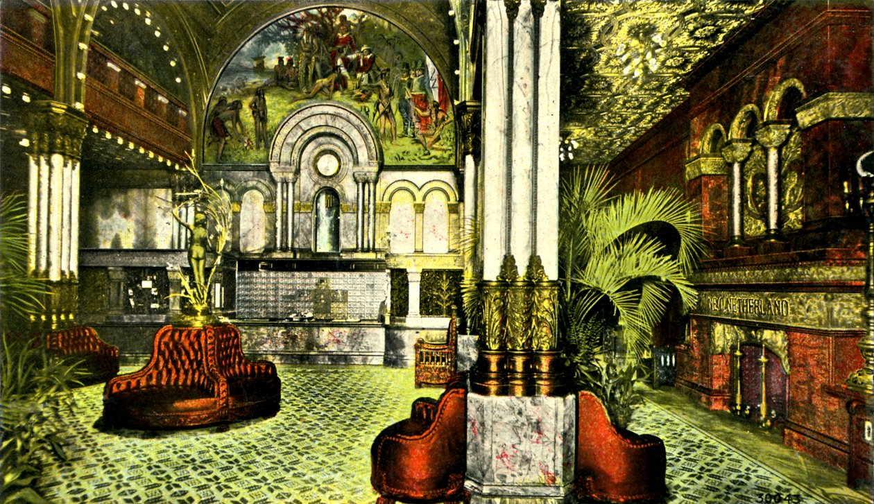 Großes Foyer, Hotel Netherland, New York City, USA von Unbekannter Künstler