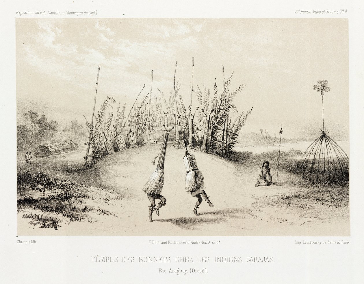 Kopfschmuck des Carajas-Indianers, Brasilien, ca. 1843-1847 von Unbekannt