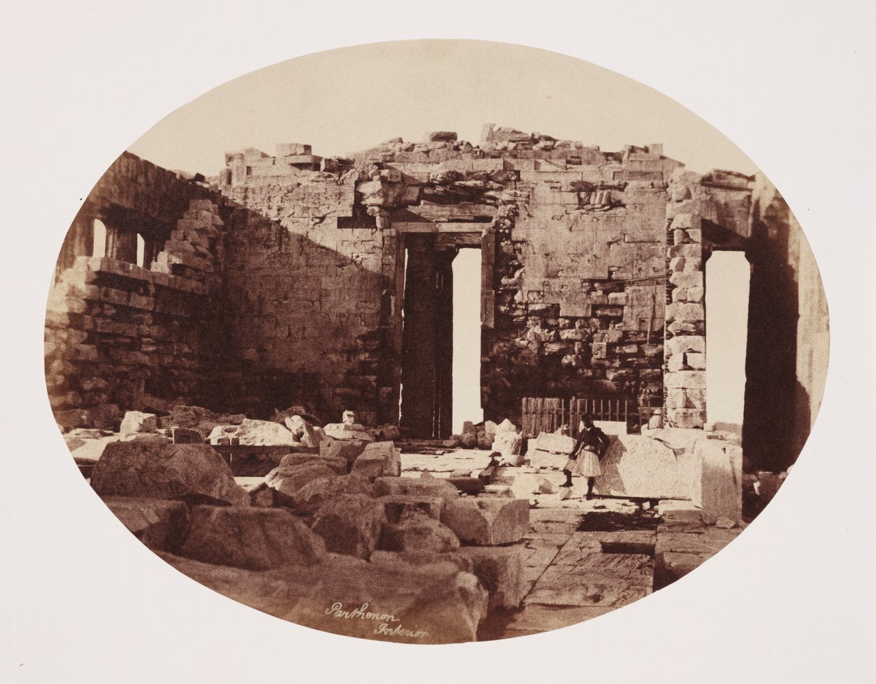 Innenraum des Parthenon, Athen, ca. 1849 von Unbekannt