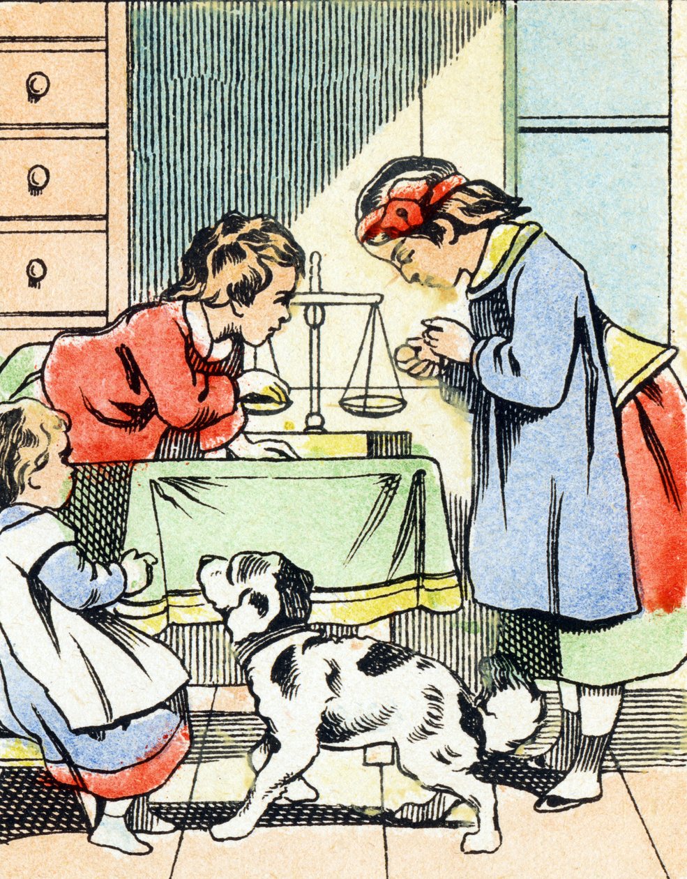 Spiel: Die kleine Händlerin - Alphabet - Kinderunterhaltungen - Bild von Epinal, populäre Serie, um 1890 von Unbekannt