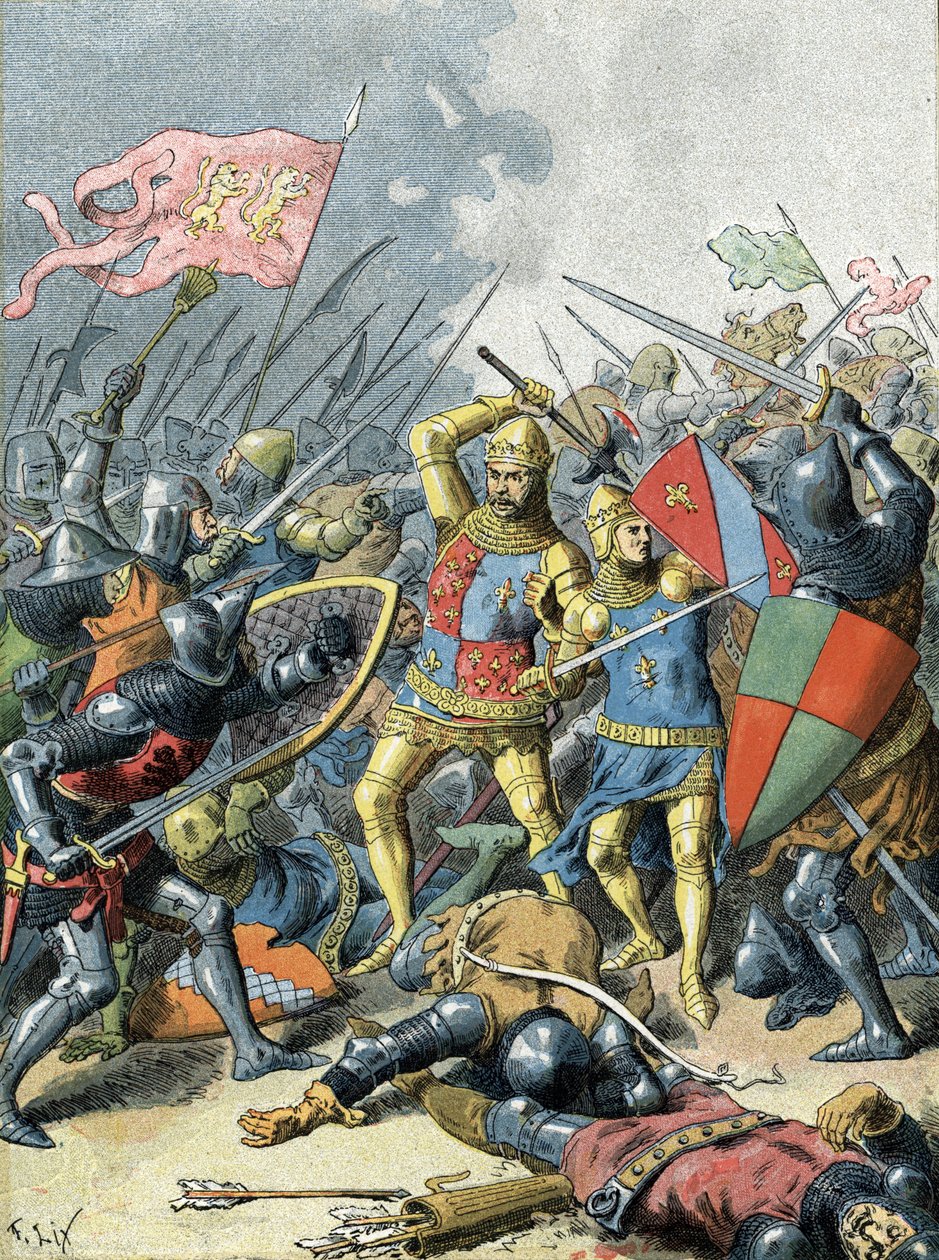 König Johann II. der Gute in der Schlacht von Poitiers (1356) von Unbekannter Künstler