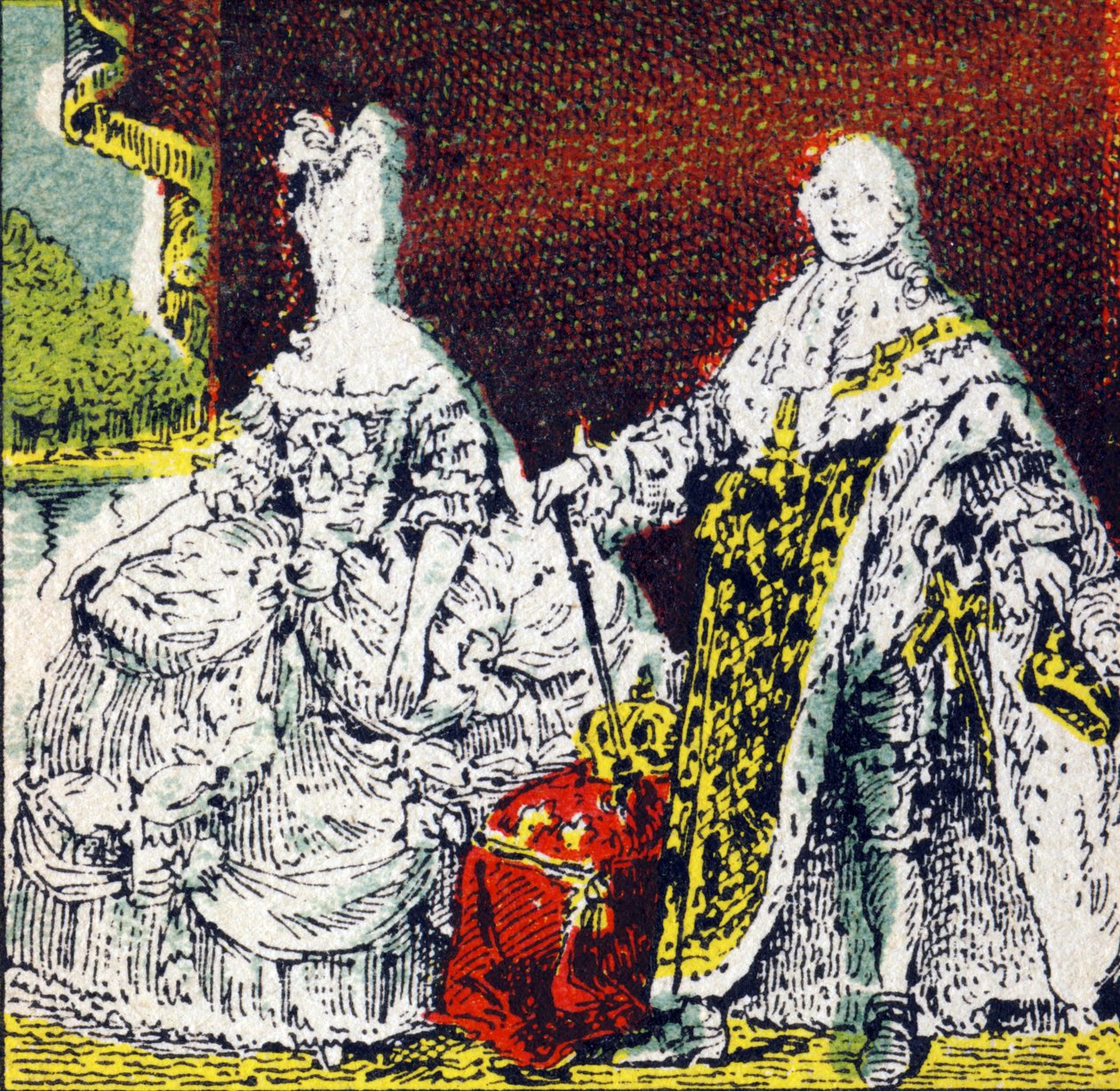 König Ludwig XVI. von Frankreich und Königin Marie Antoinette. Gravur in "Histoire de France". Serie von Werbebildern, veröffentlicht im Auftrag von Louit, 24 rue d