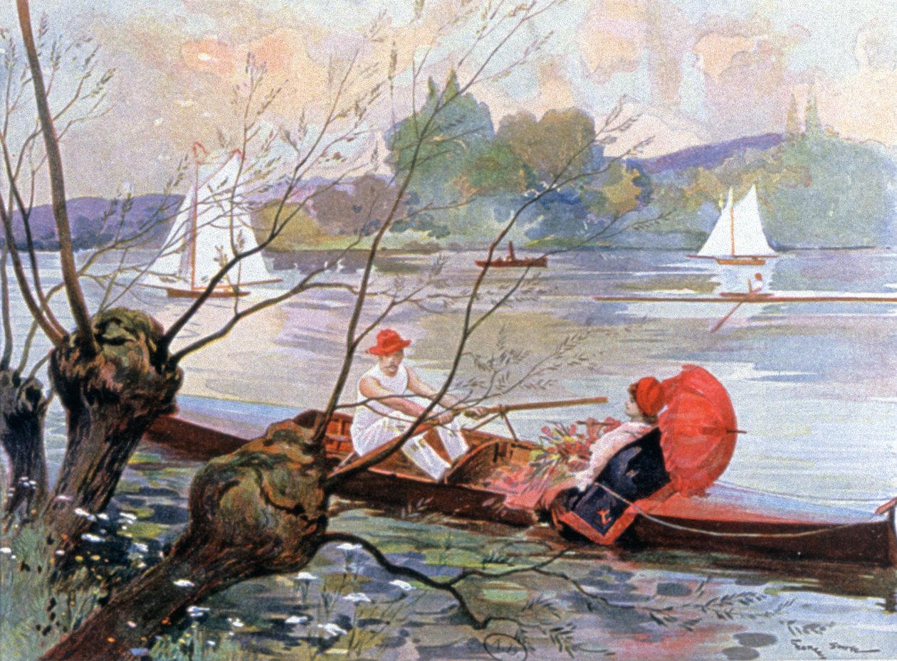 Le canotage (Detail) von Unbekannter Künstler
