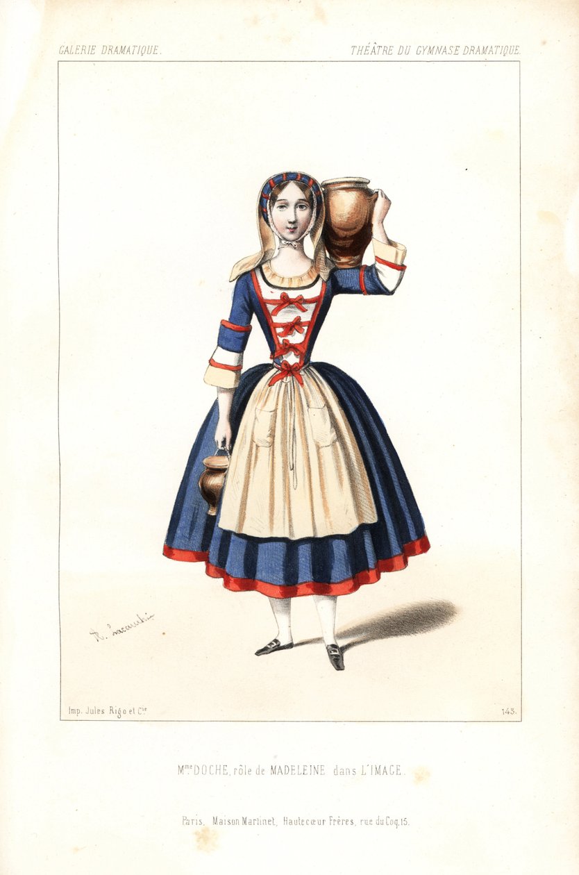 Madame Charlotte Doche, Eugenie Fleury oder Marie Charlotte Eugenie Plunkett in der Rolle der Madeleine in Eugene Scribe