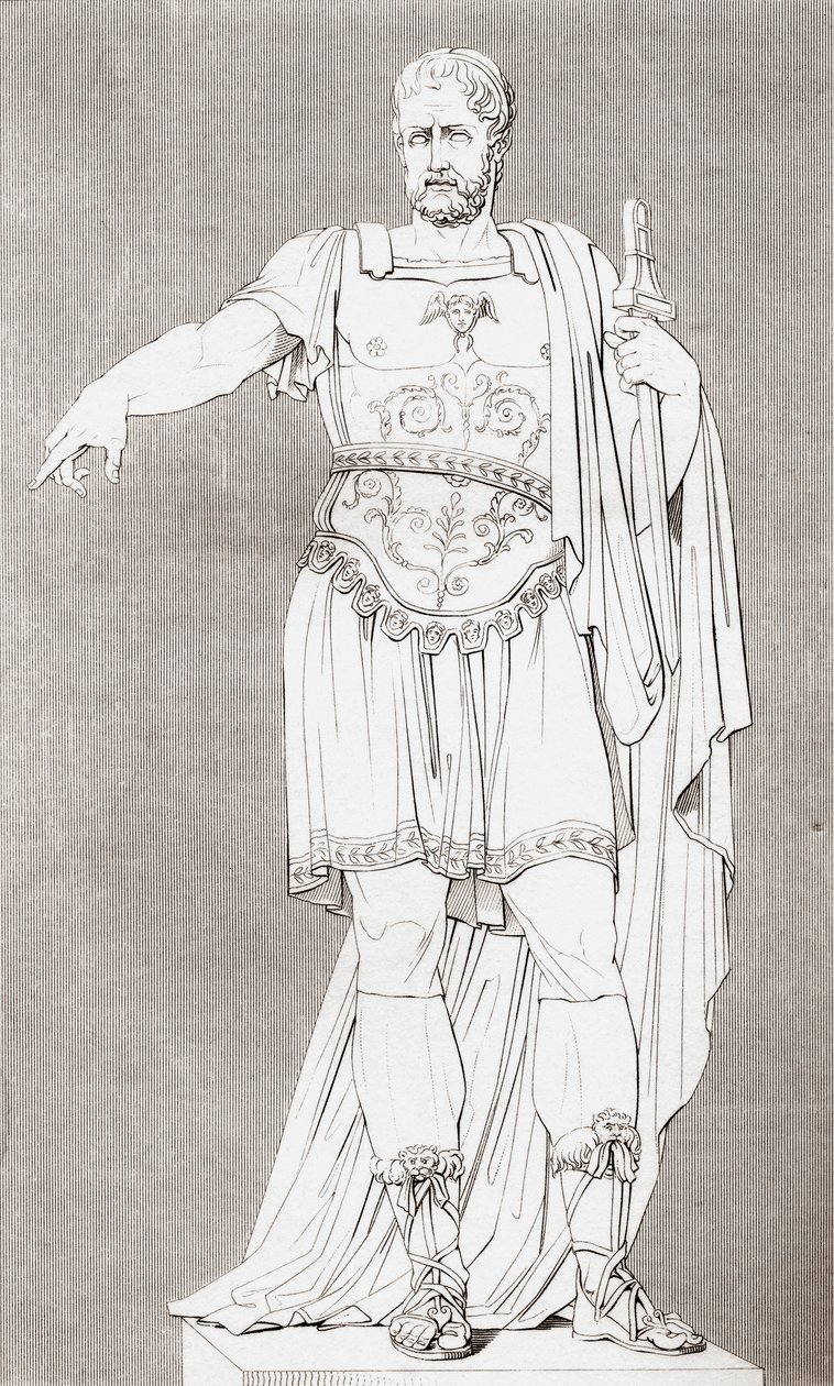 Marcus Furius Camillus (ca. 446 – 365 v. Chr.), römischer Soldat und Staatsmann, aus 