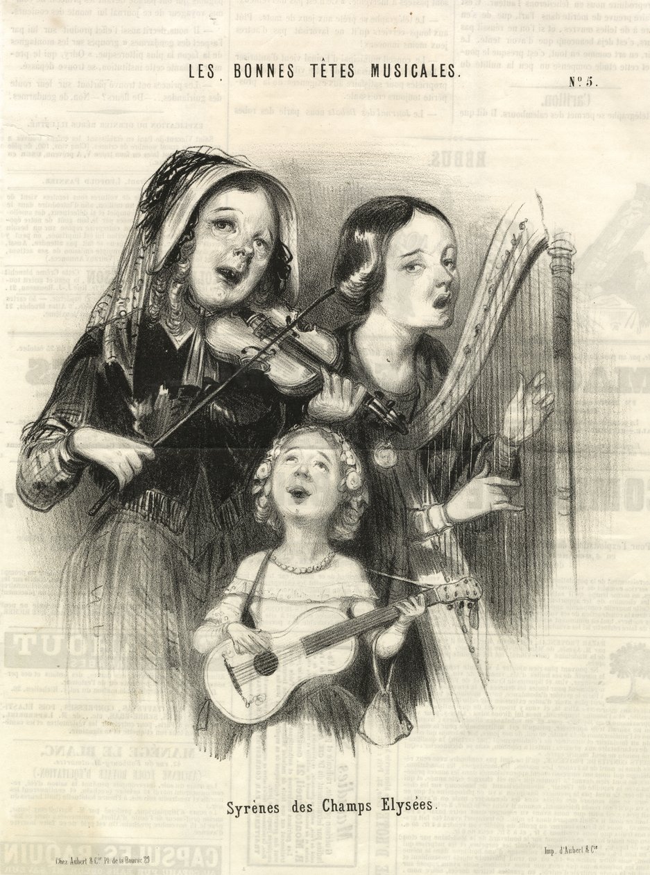 Meerjungfrauen der Champs Elysées (Charivari), Paris 1846 von Unbekannter Künstler