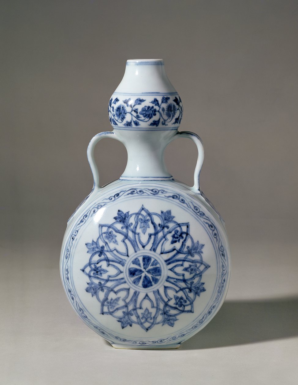 Ming blau-weiße Pilgerflasche, Hsuan Te Mark (1426-35) von Unbekannt