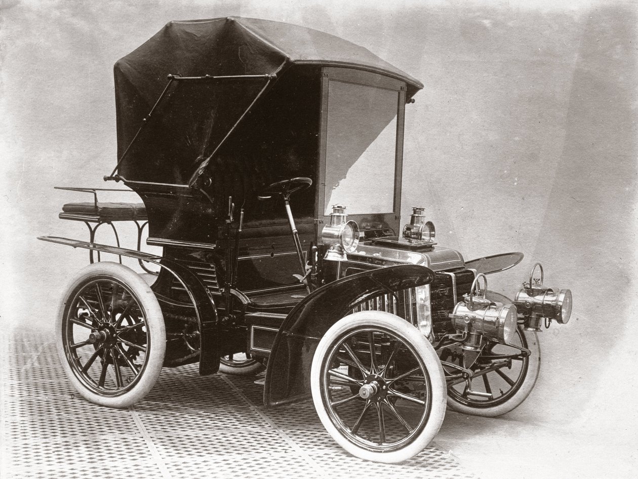 Motorwagen auf dem Stand von C S Rolls & Co, Agricultural Hall, London von Unbekannt