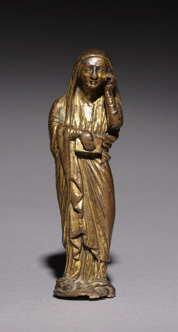 Trauernde Maria, wahrscheinlich von einem Altarkreuz, 1200-1300 von Unbekannt