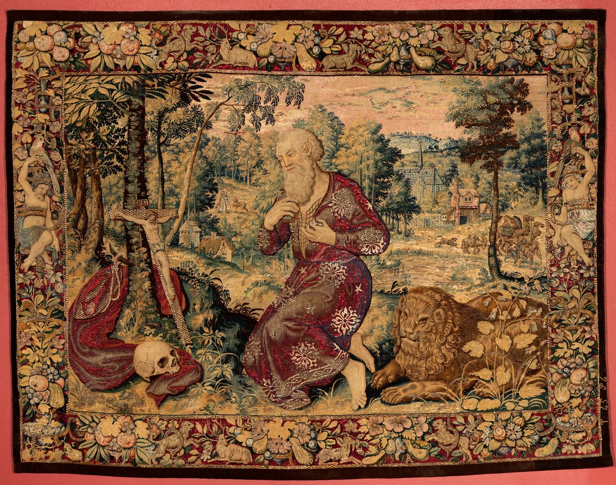 Museumssammlungen. Flämischer Wandteppich. Heiliger Hieronymus von Alec Hunter