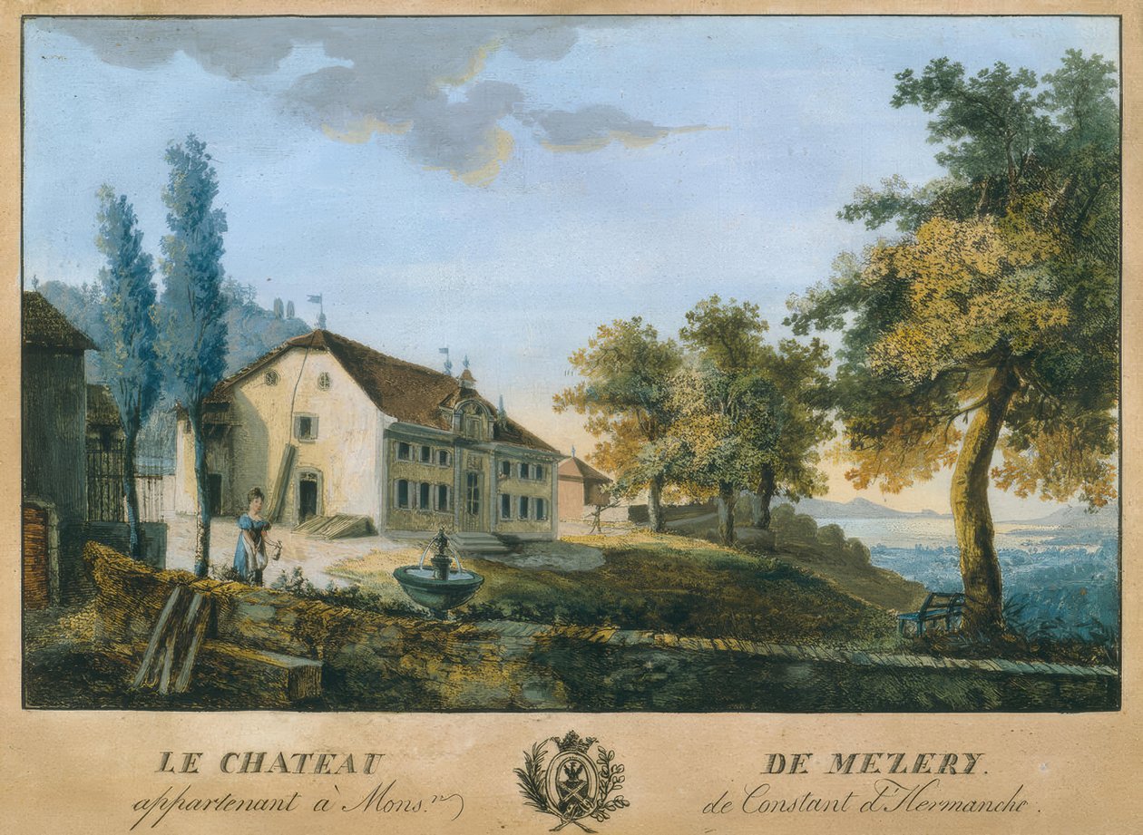 Schloss Mézery von Unbekannter Künstler: Kunstdruck kaufen