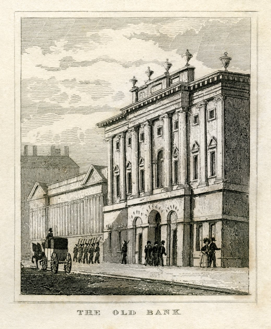 Alte Front der Bank von England vor 1835 von Unbekannt
