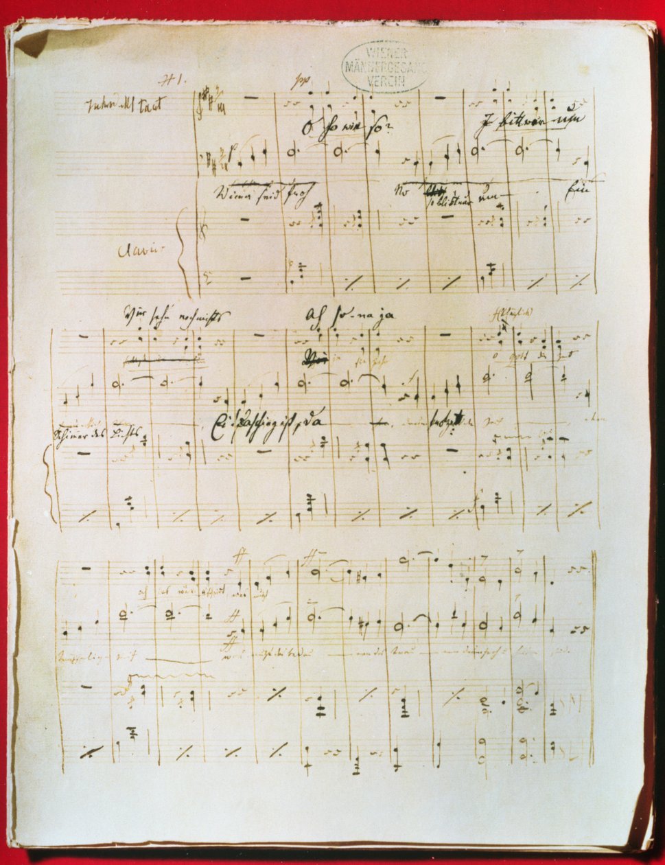 Originalpartitur des Wiener Walzers 