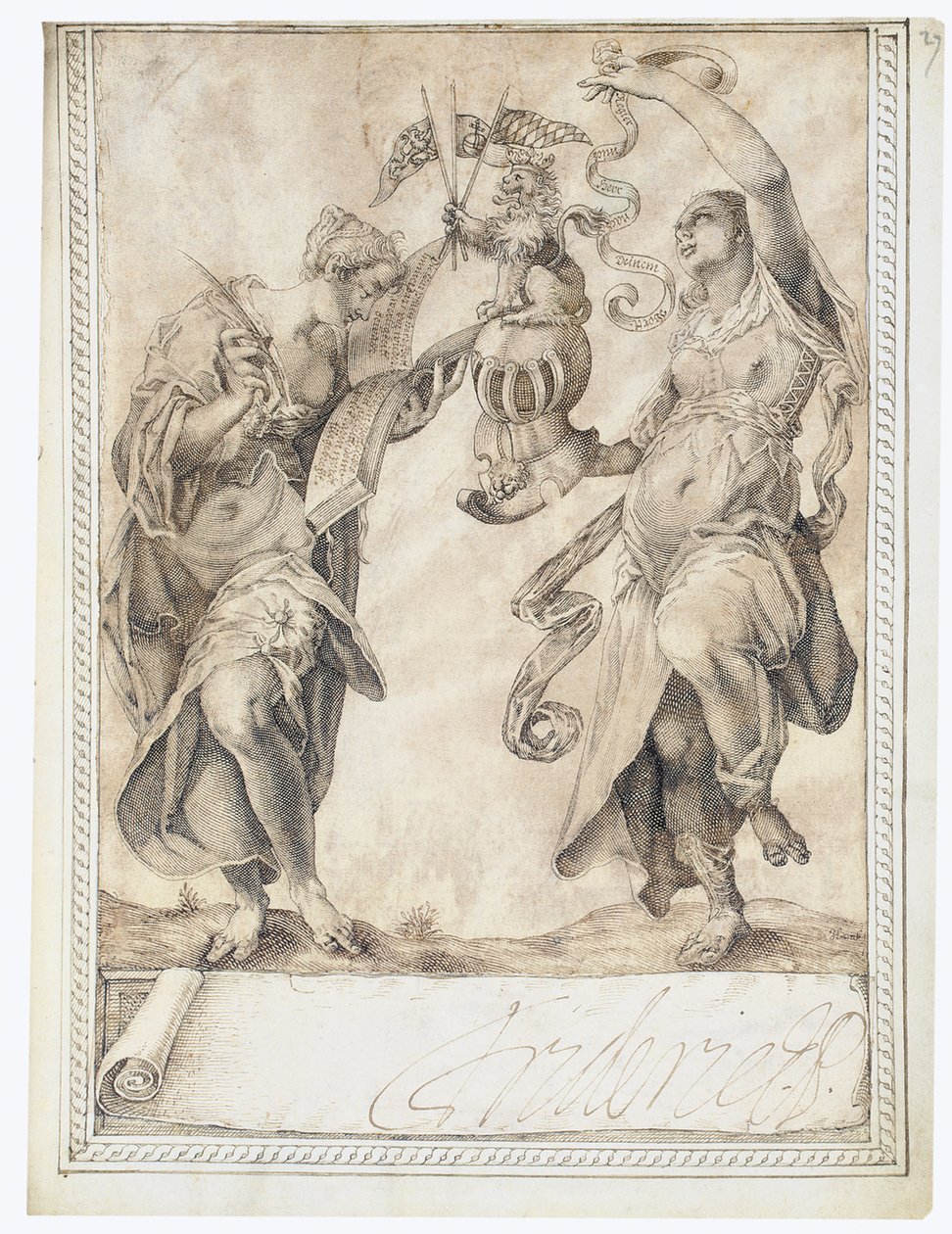Seite aus dem Album Amicorum von Philipp Hainhofer, 1596-1633 von Unbekannt