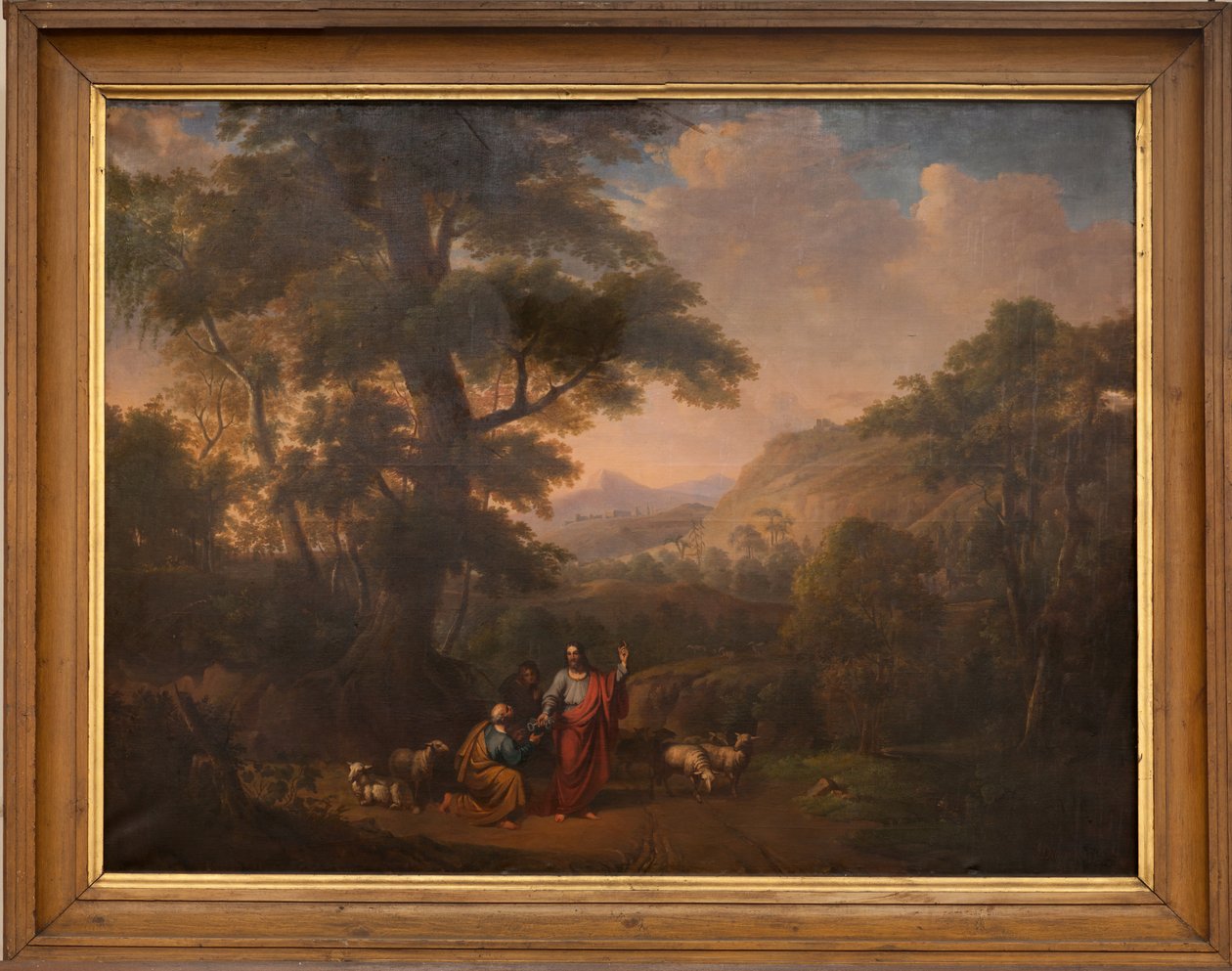 Pfarrkirche Saint Julien. Innenansicht. Malerei. Christus predigt in einer Landschaft. 18. Jahrhundert (?). von Unbekannter Künstler