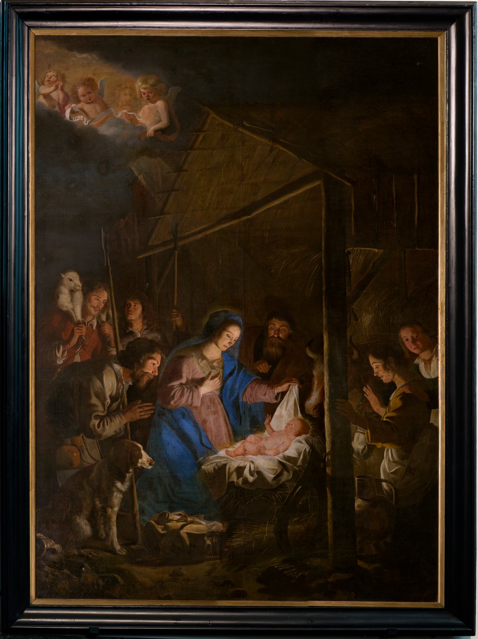 Pfarrkirche (Parochiekerk Onze-Lieve-Vrouw Hemelvaart). Innenraum. Gemälde von Unbekannter Künstler
