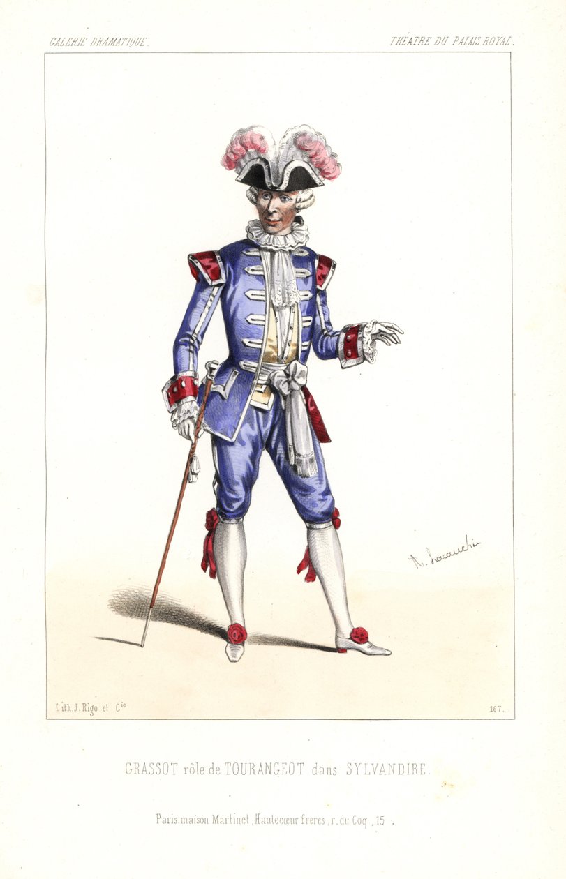 Paul Grassot als Tourangeot in Sylvandire von Leuven/Vanderburch, Theatre du Palais-Royal von Unbekannter Künstler