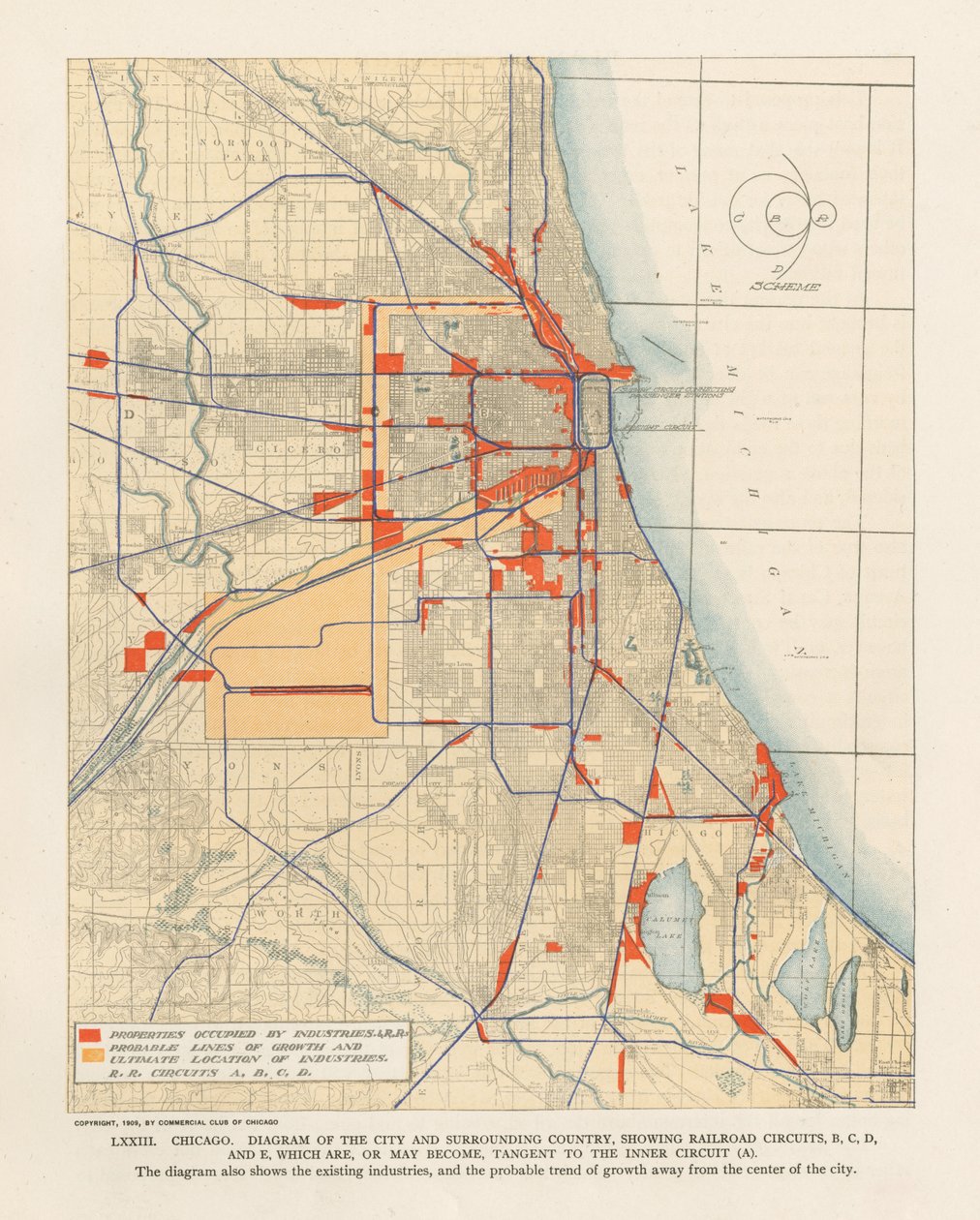 Tafel LXXIII aus dem Plan von Chicago von Unbekannt