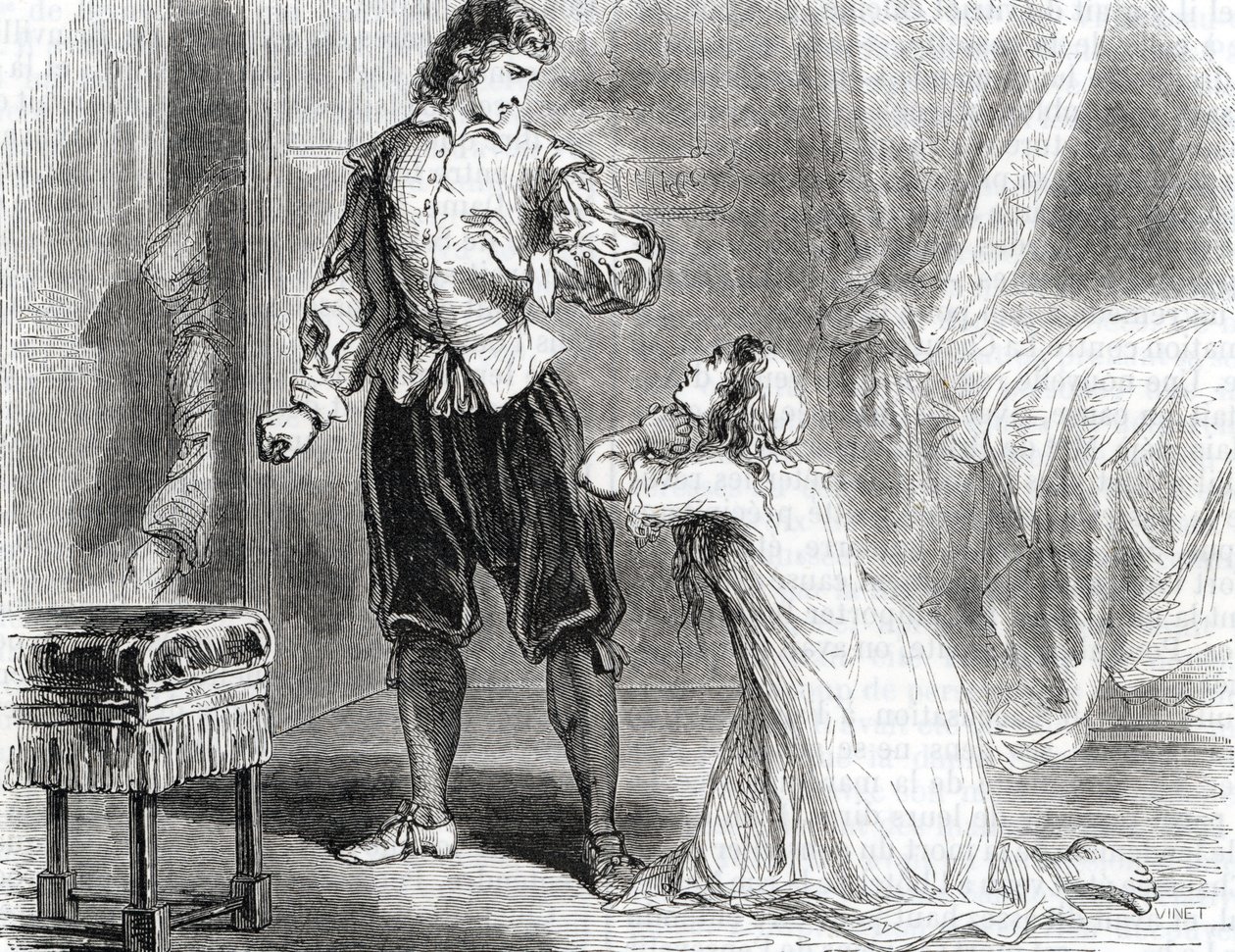 Giftaffäre: Die Marquise de Brinvilliers wiedervereint mit ihrem Liebhaber, dem Tutor Briancourt von Unbekannter Künstler