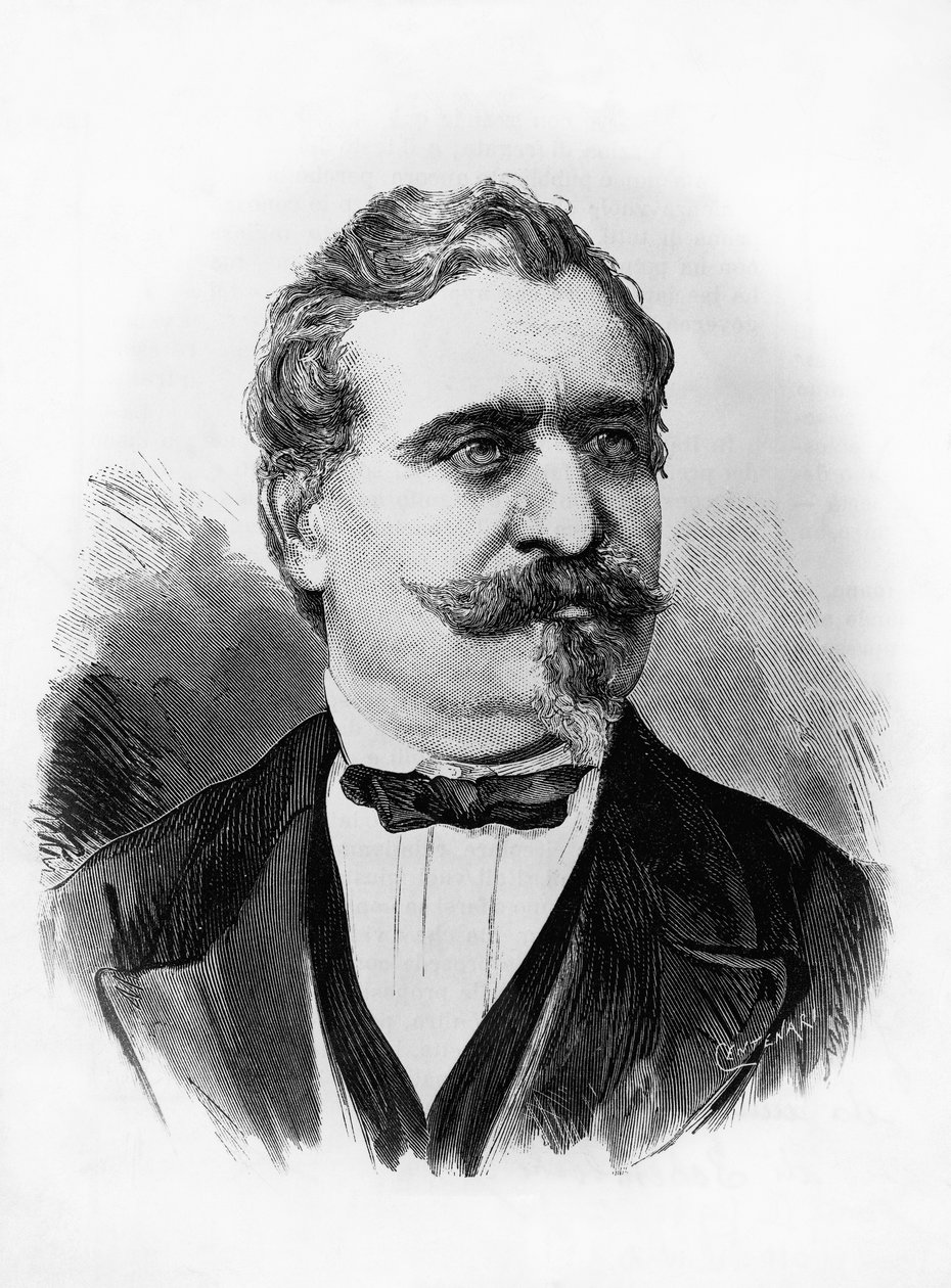 Porträt von Giovanni Prati (1815-1884), italienischer Dichter und Politiker, Gravur von Centenari nach einem Foto von Michele Schemboche von William M. Timlin