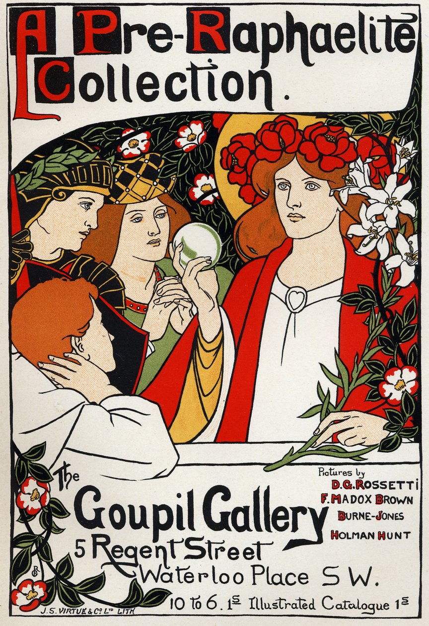 Präraffaelitische Ausstellung in der Goupil-Galerie, London, ca. 1897 von Unbekannter Künstler