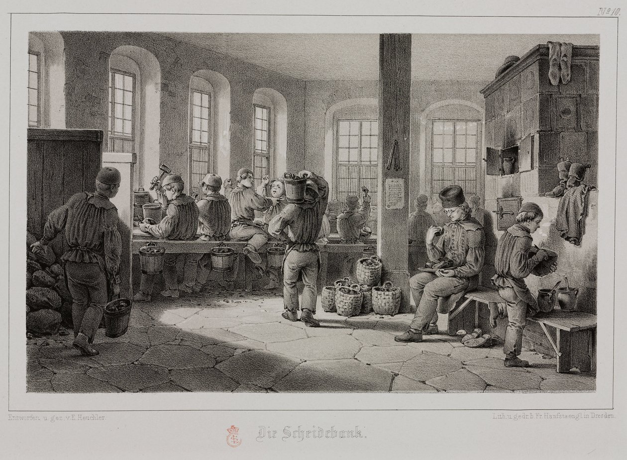 Rohstoffverarbeitung, Metallurgie, Metallverarbeitung, Deutschland, ca. 1851 von Unbekannt