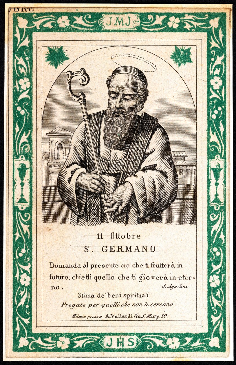 Darstellung von Saint Germain, frühes 20. Jahrhundert (Druck) von Unbekannter Künstler