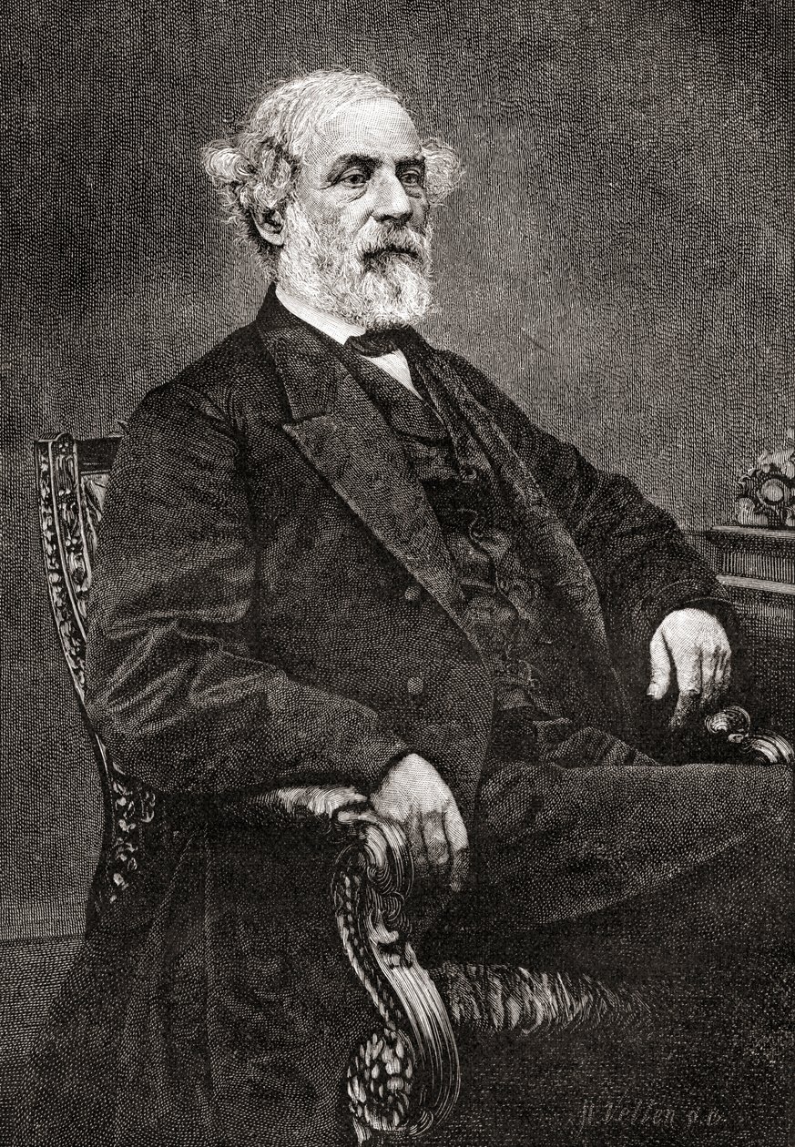 Robert Edward Lee, aus The Century Magazine, veröffentlicht 1887 (Gravur) von Unbekannt