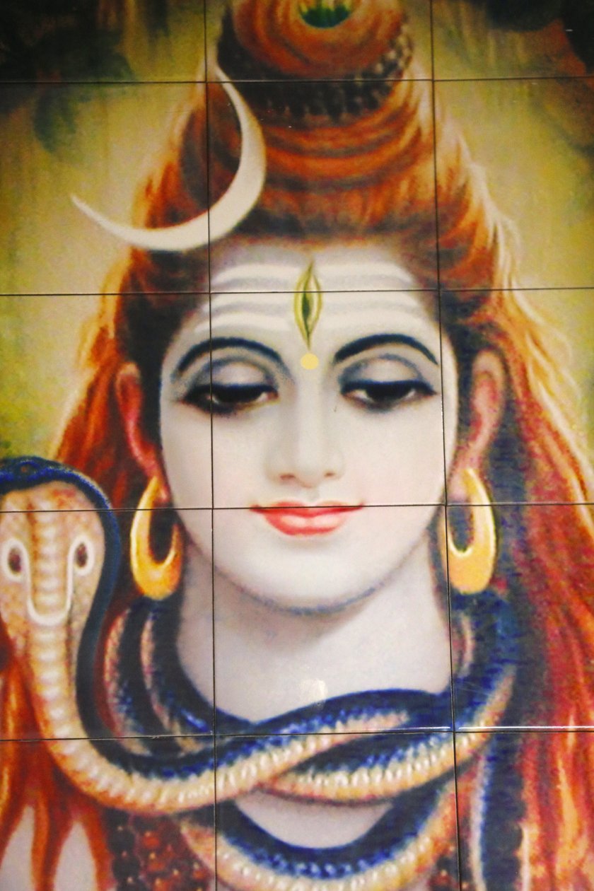 Shree Hindu-Tempel, Leicester. Shiva-Mosaik. Vereinigtes Königreich von Unbekannt