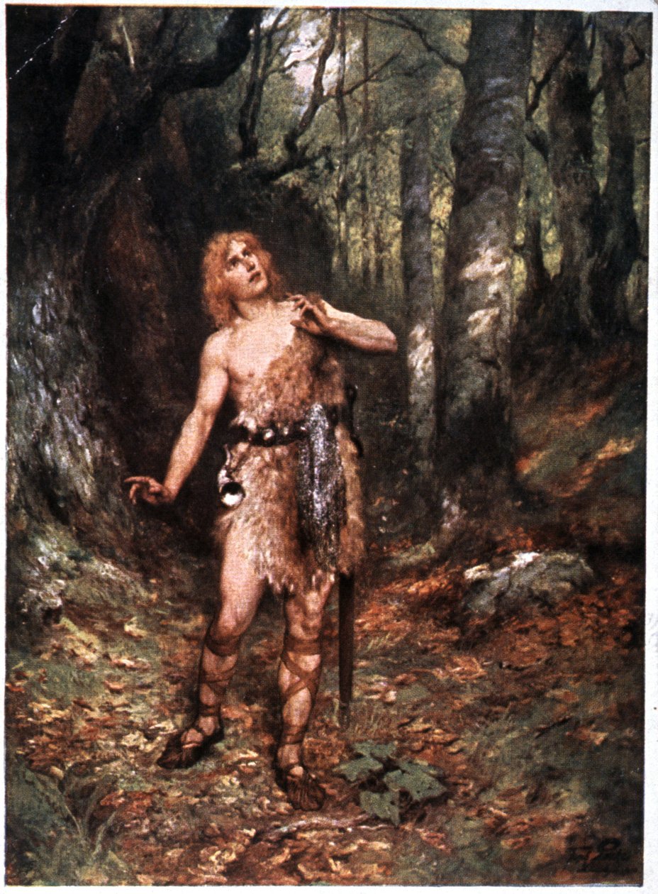 Siegfried (Der Ring des Nibelungen), frühes 20. Jahrhundert (Postkarte) von Unbekannter Künstler