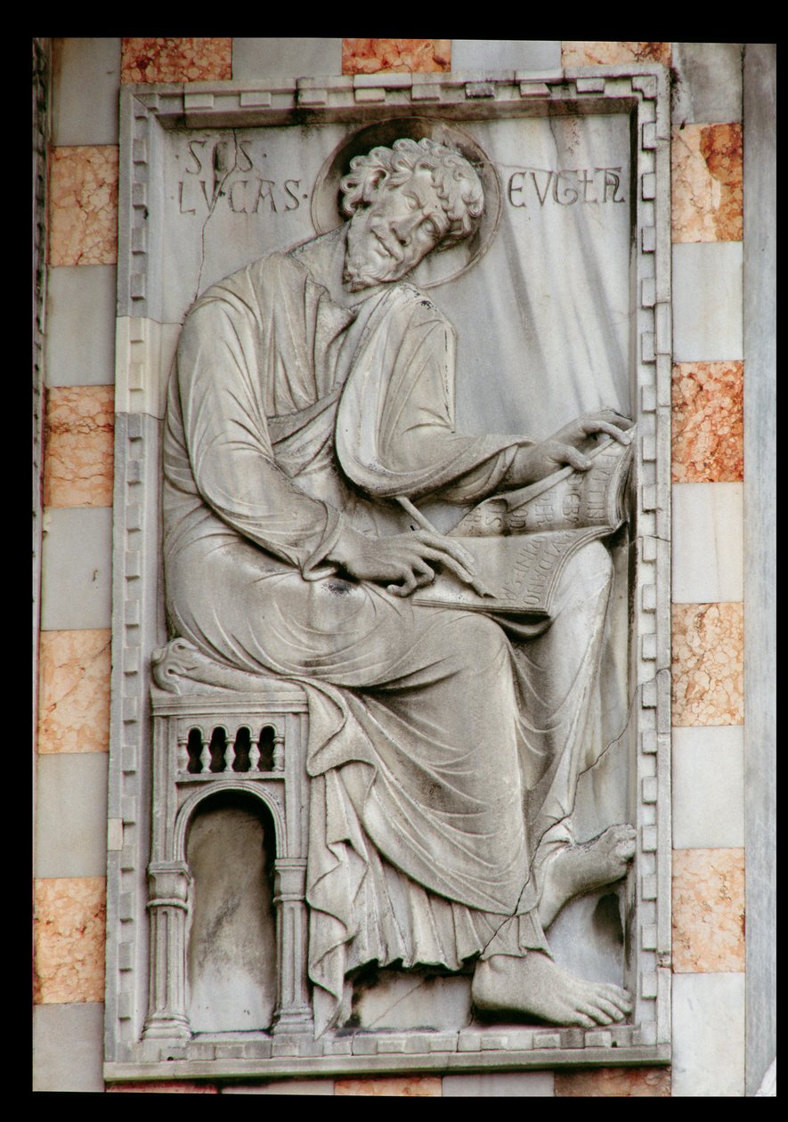 St. Lukas, Relief von der Nordseite der Basilika von Unbekannt