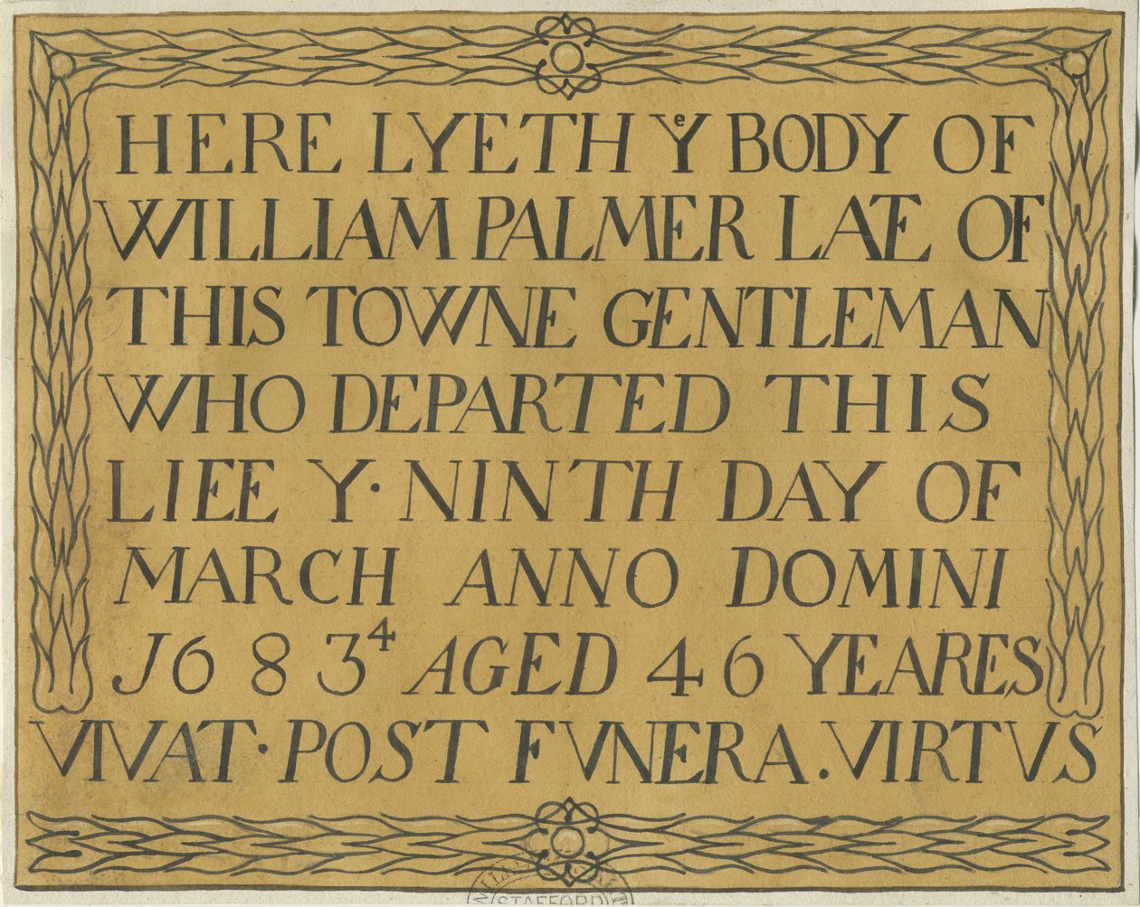 Stafford - Monumentale Inschrift in St. Mary