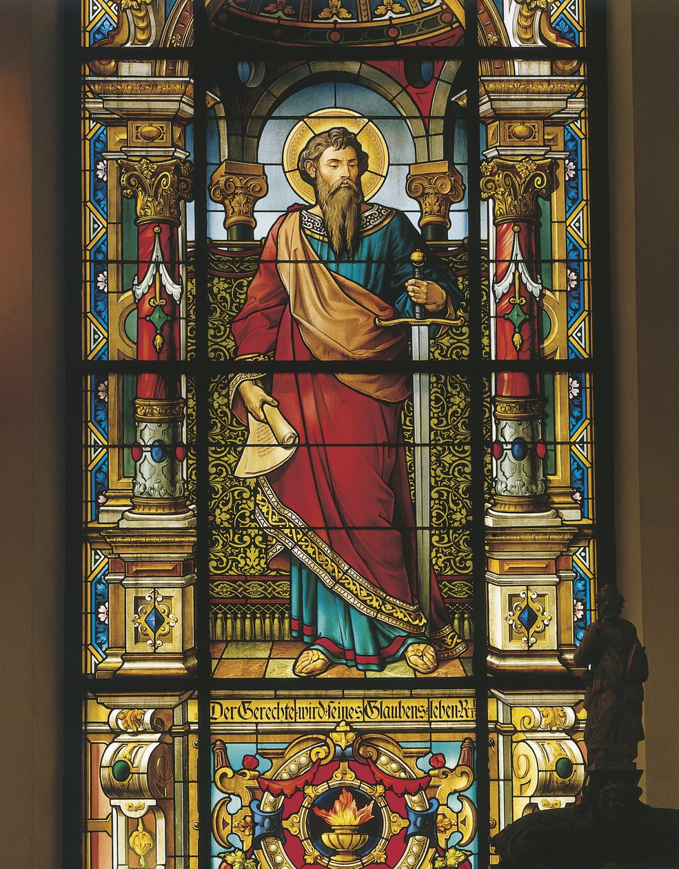 Buntglasfenster eines Heiligen, Stockholm, Schweden von William M. Timlin