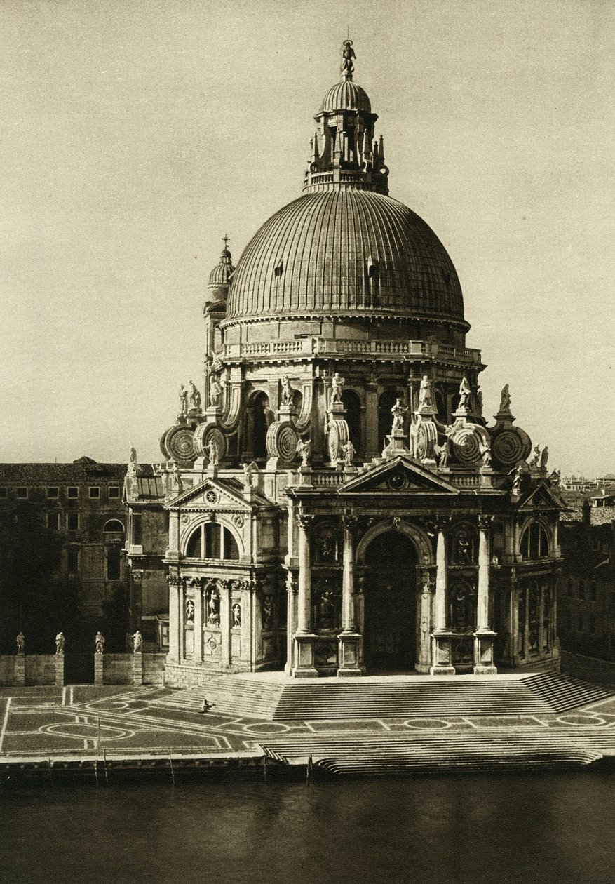 Die Basilika Santa Maria della Salute am Ende des Canal Grande. Venedig Fotografie von Wilhelm Bode von Unbekannt