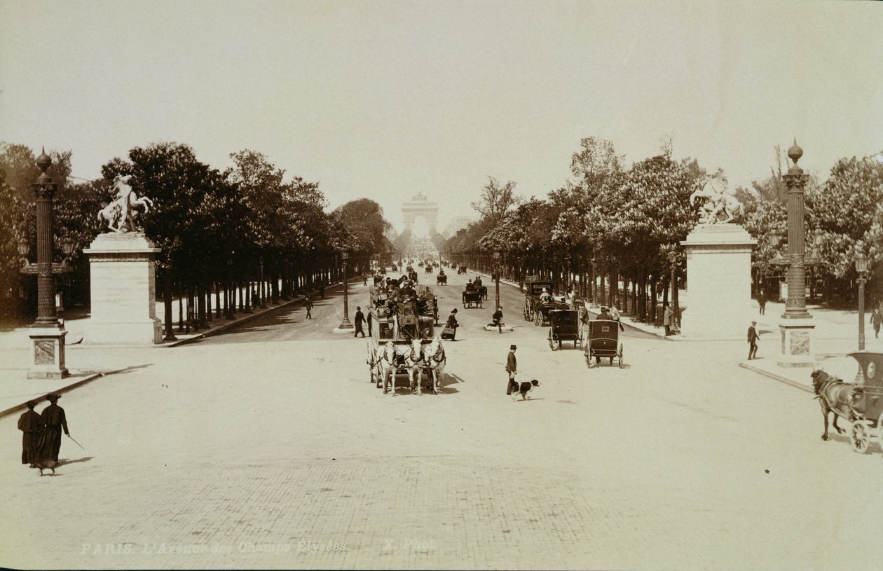 Die Champs-Élysées, Paris von Unbekannt