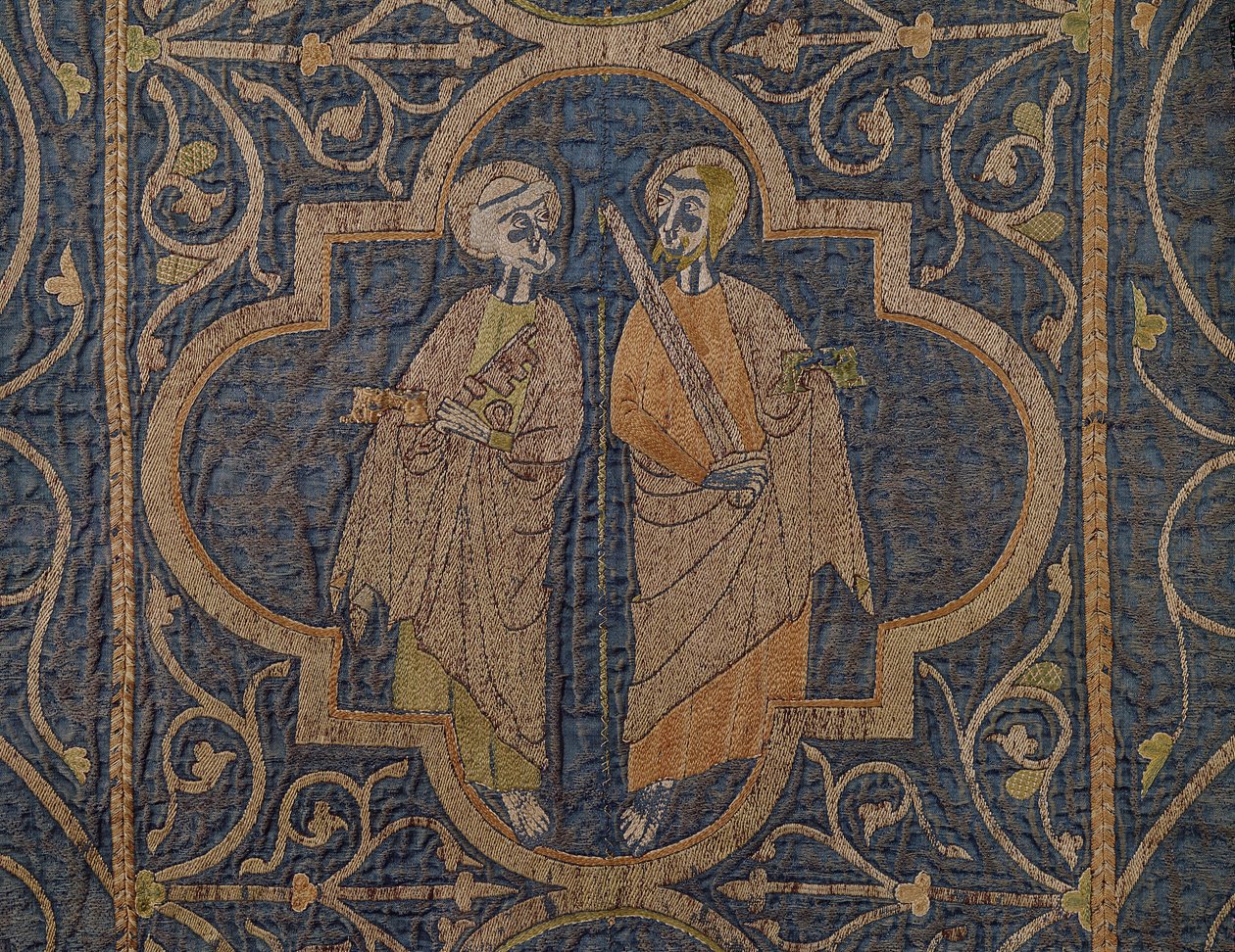 Die Clare-Kasel, Detail von St. Peter und St. Paul, Britisch von Unbekannt