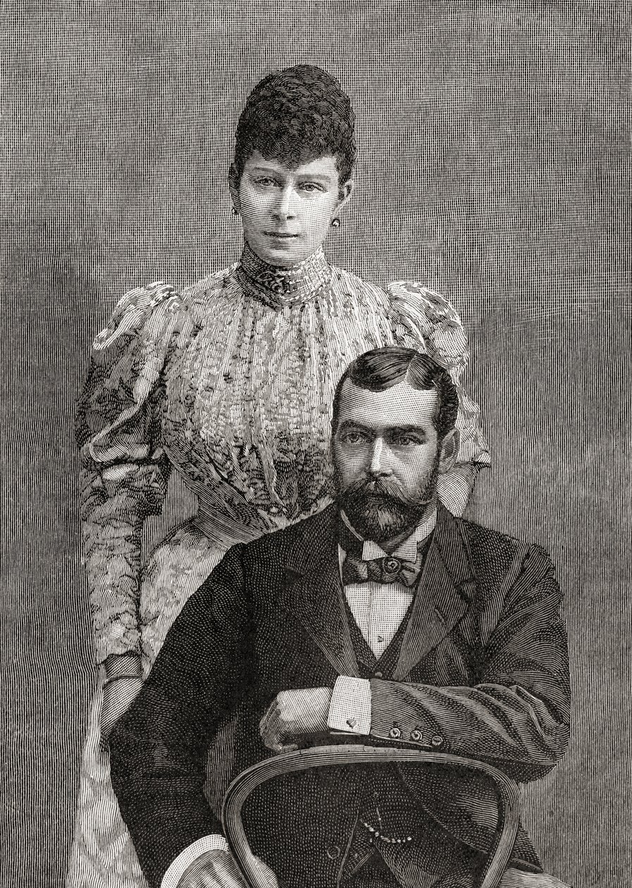 Der Herzog und die Herzogin von Cornwall, George V und seine Frau Mary von Teck von Unbekannt