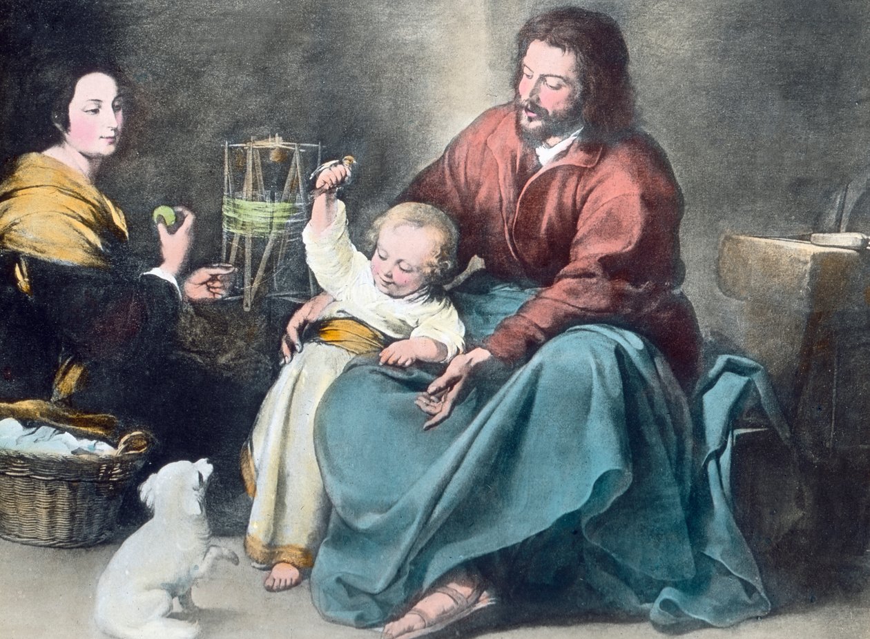 Die Heilige Familie mit dem kleinen Vogel von Unbekannter Künstler