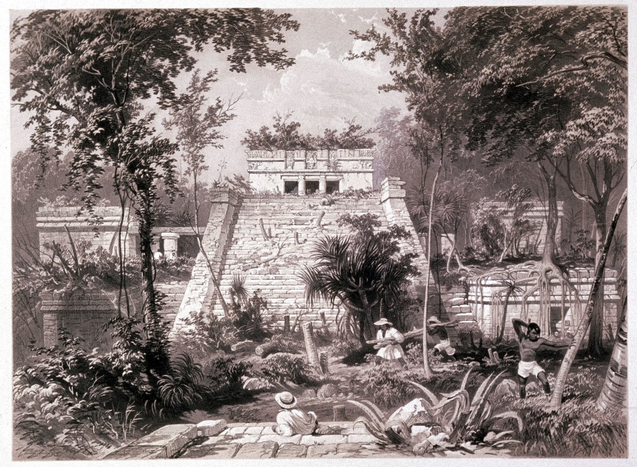 Das Castillo: Ruinen des Maya-Schlosses in Tulum, Yucatan, Mexiko von Unbekannter Künstler
