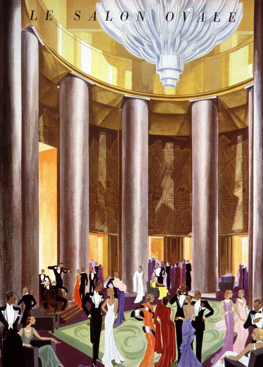 Die ovale Lounge des Atlantikliners von Unbekannter Künstler
