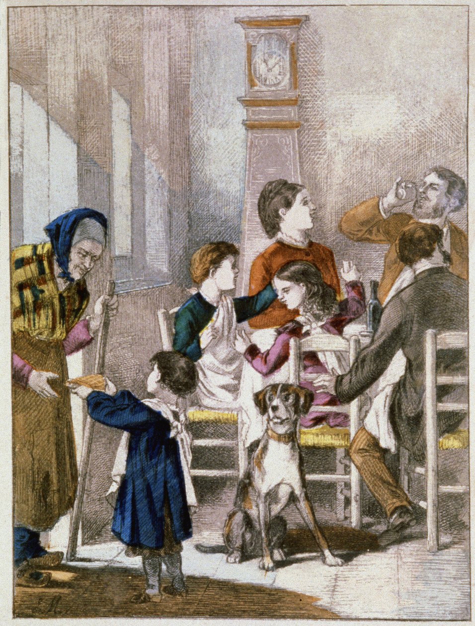 Dreikönigskuchen, ca. 1890 (Gravur) von Unbekannter Künstler